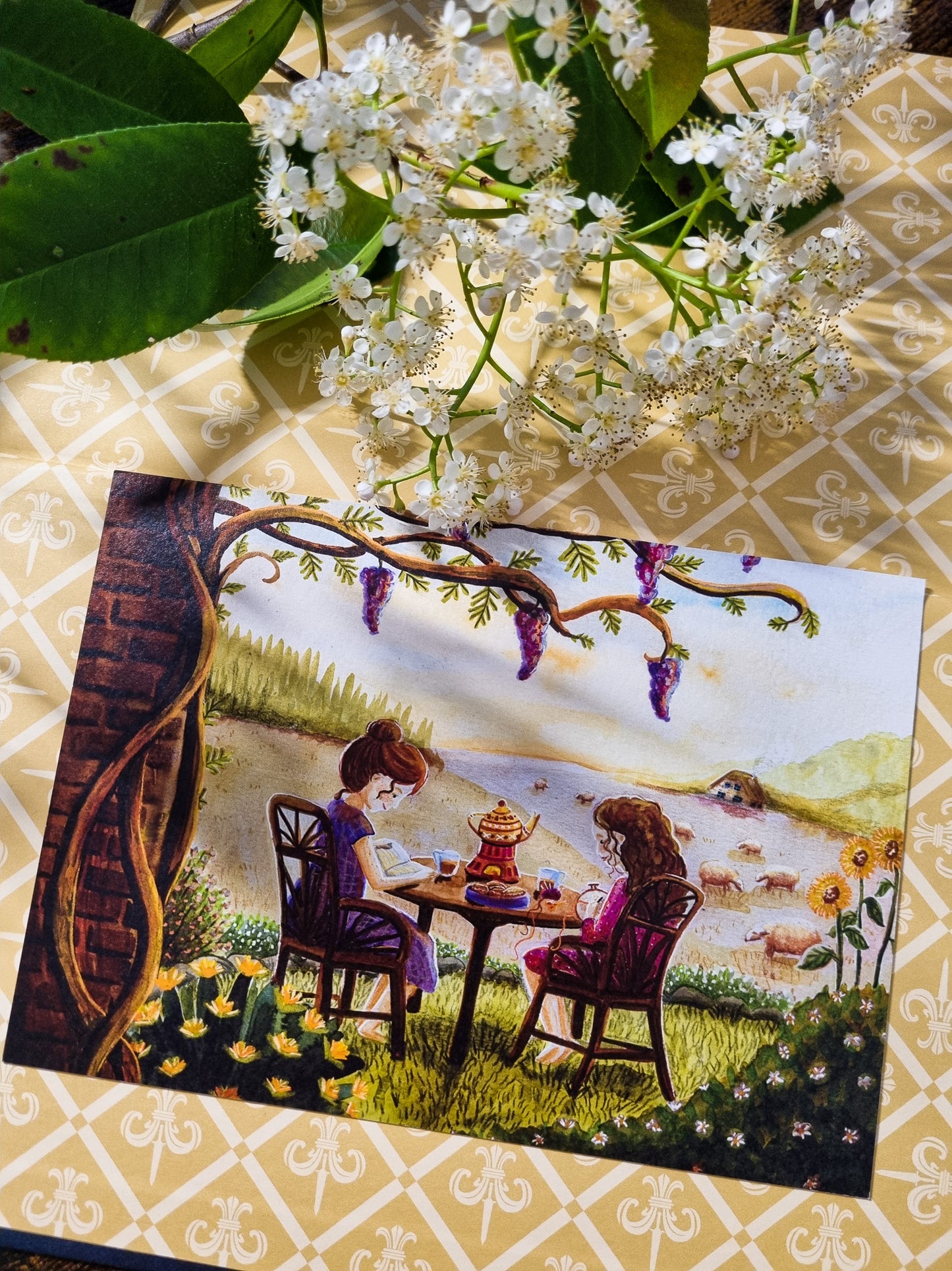Carte illustrée-Tea-time-Esther Bennink