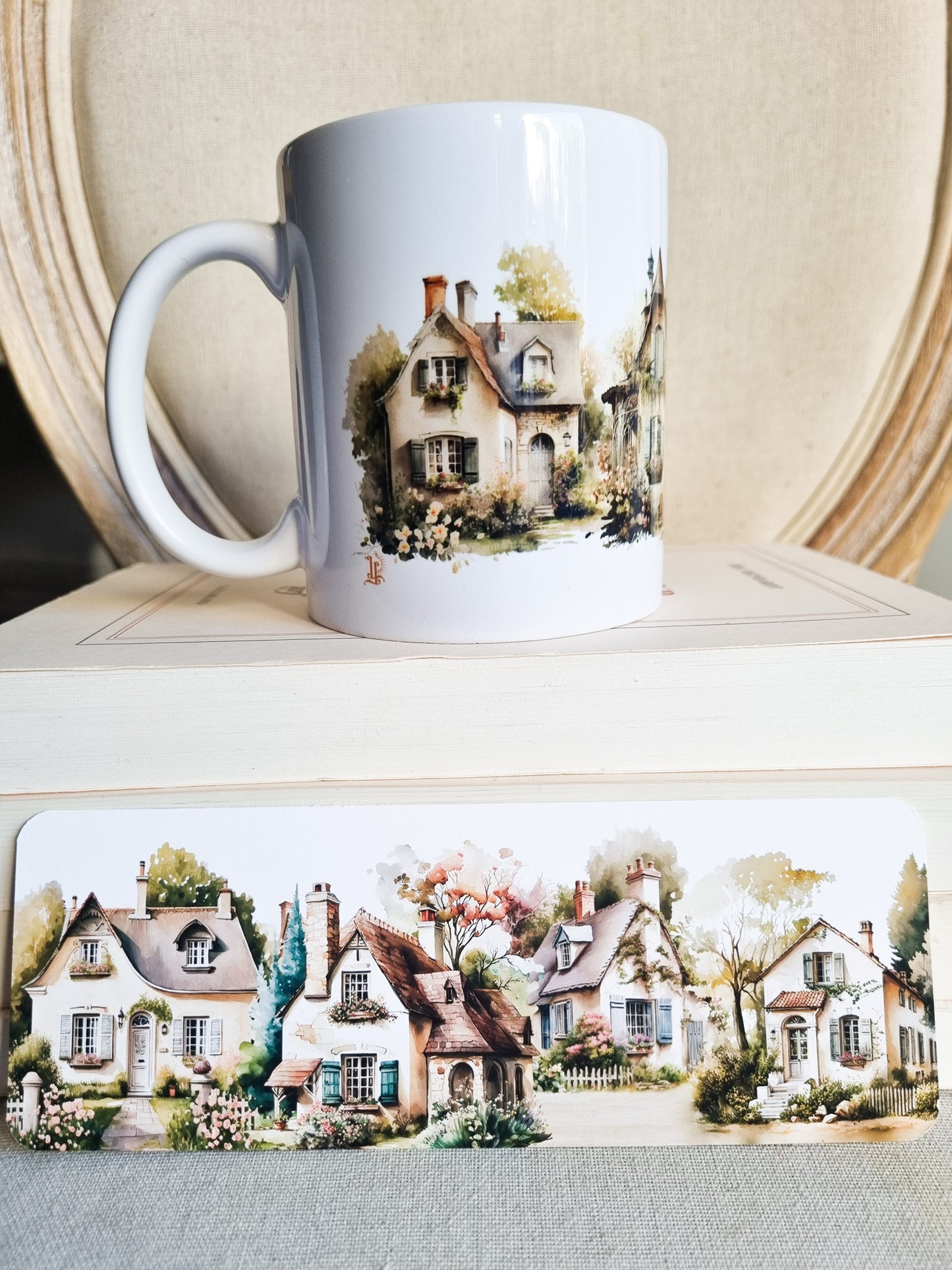 Pack Mug/Papeterie-Promenade en village français