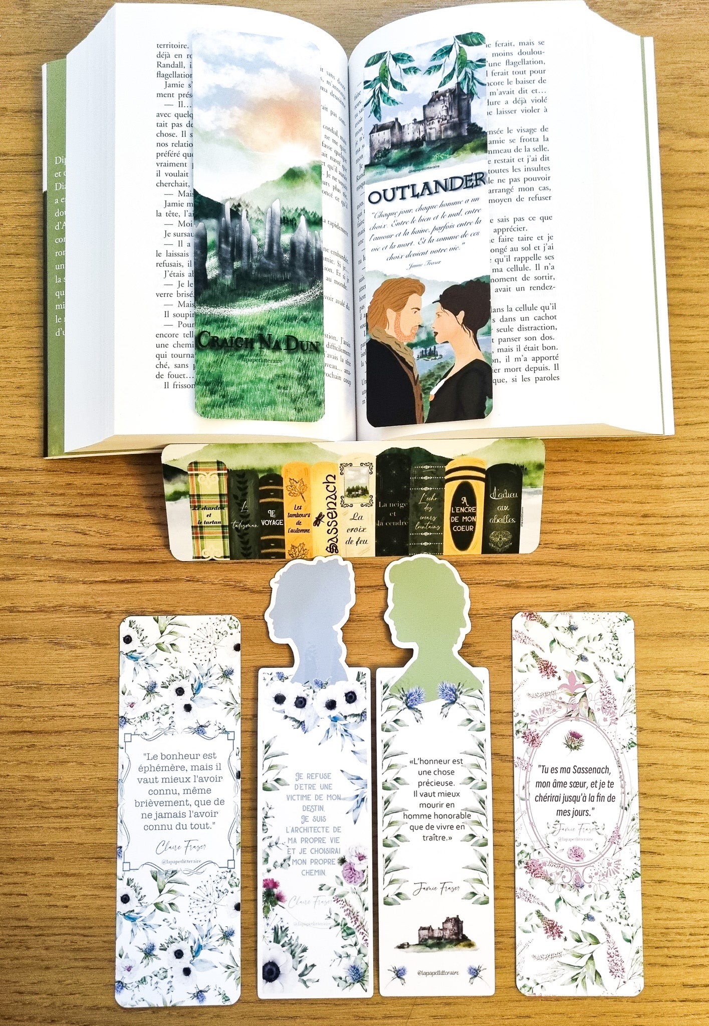 Set de 7 marque-pages Outlander dont 1 offert