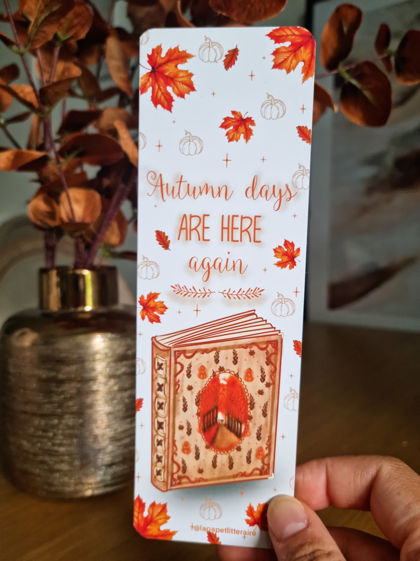 Marque-page livre-Autumn days are here again