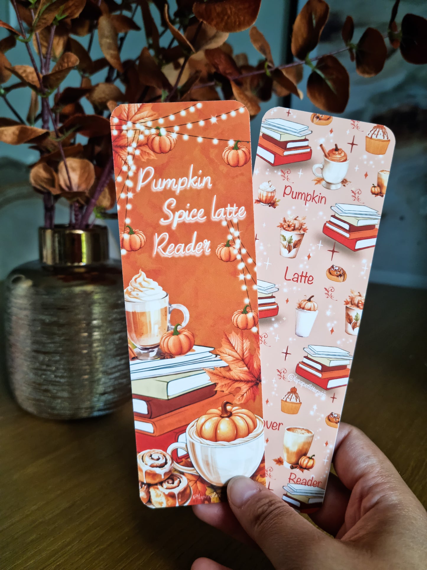 Duo de Marque-page d'automne-Pumpkin Spice Latte Lover