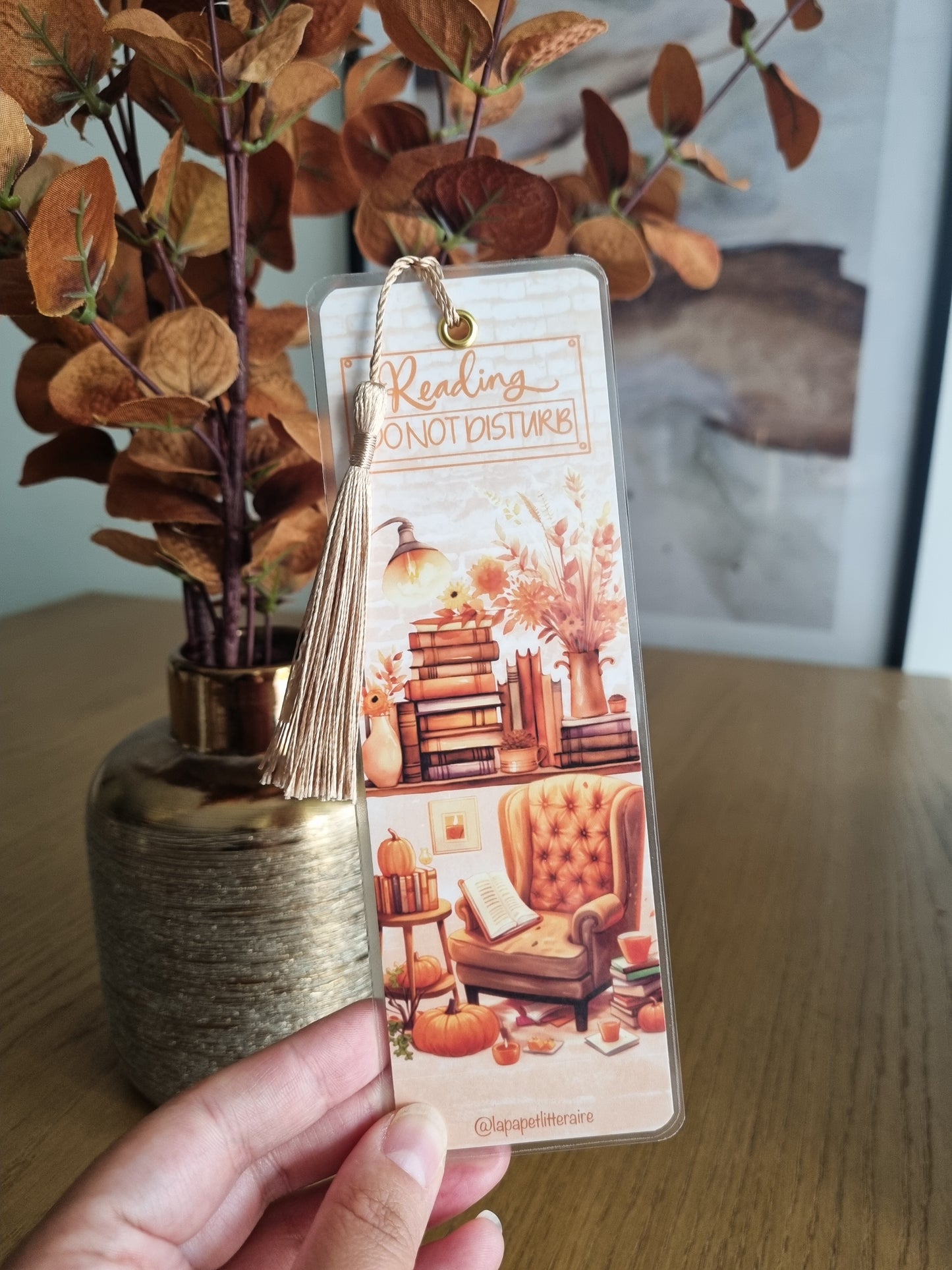 Marque-page d'automne-Reading do not disturb