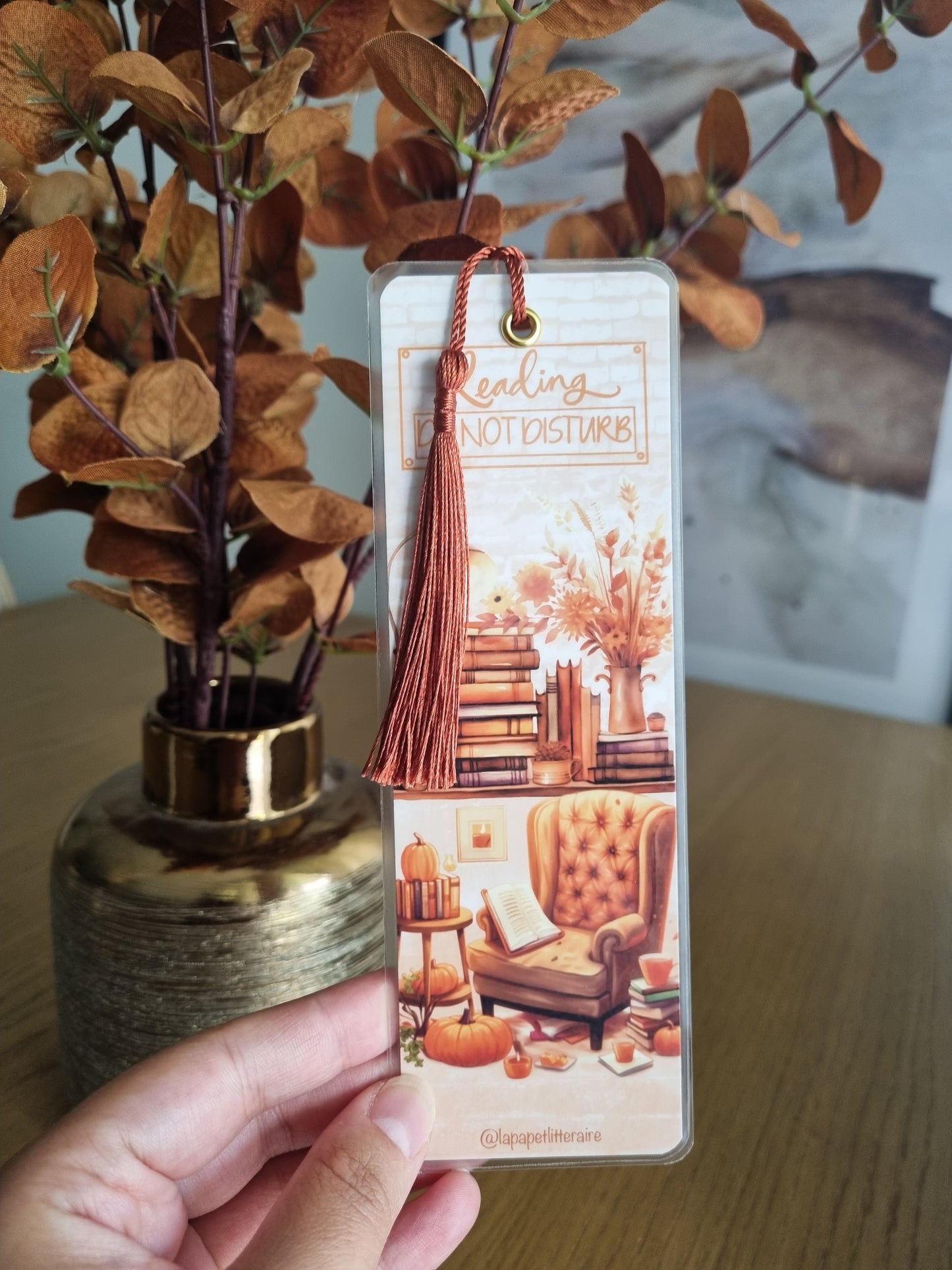 Marque-page d'automne-Reading do not disturb