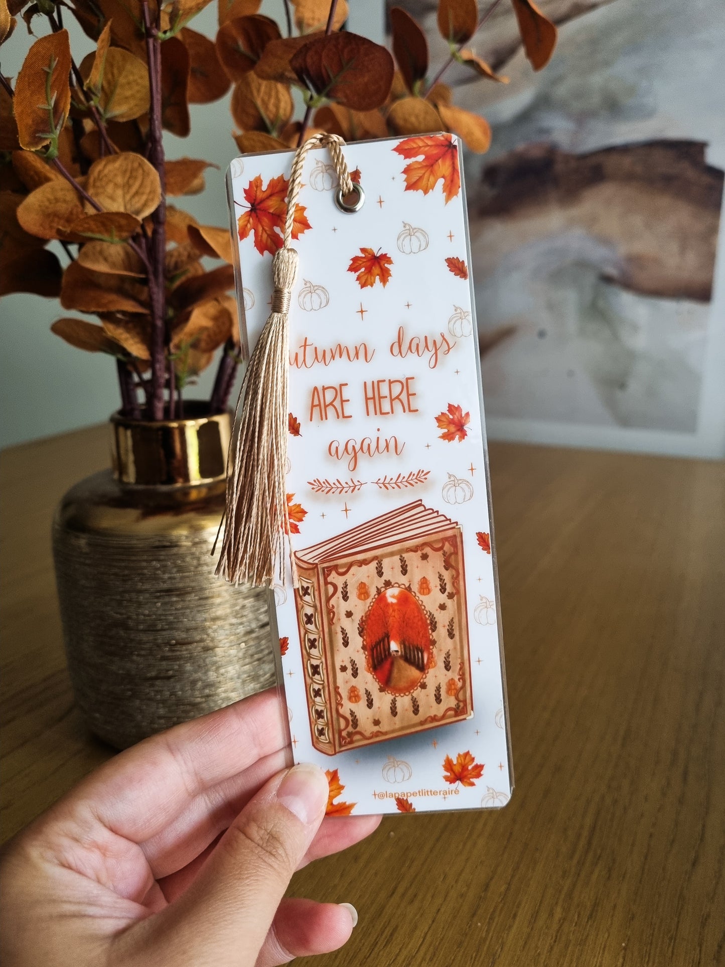 Marque-page livre-Autumn days are here again