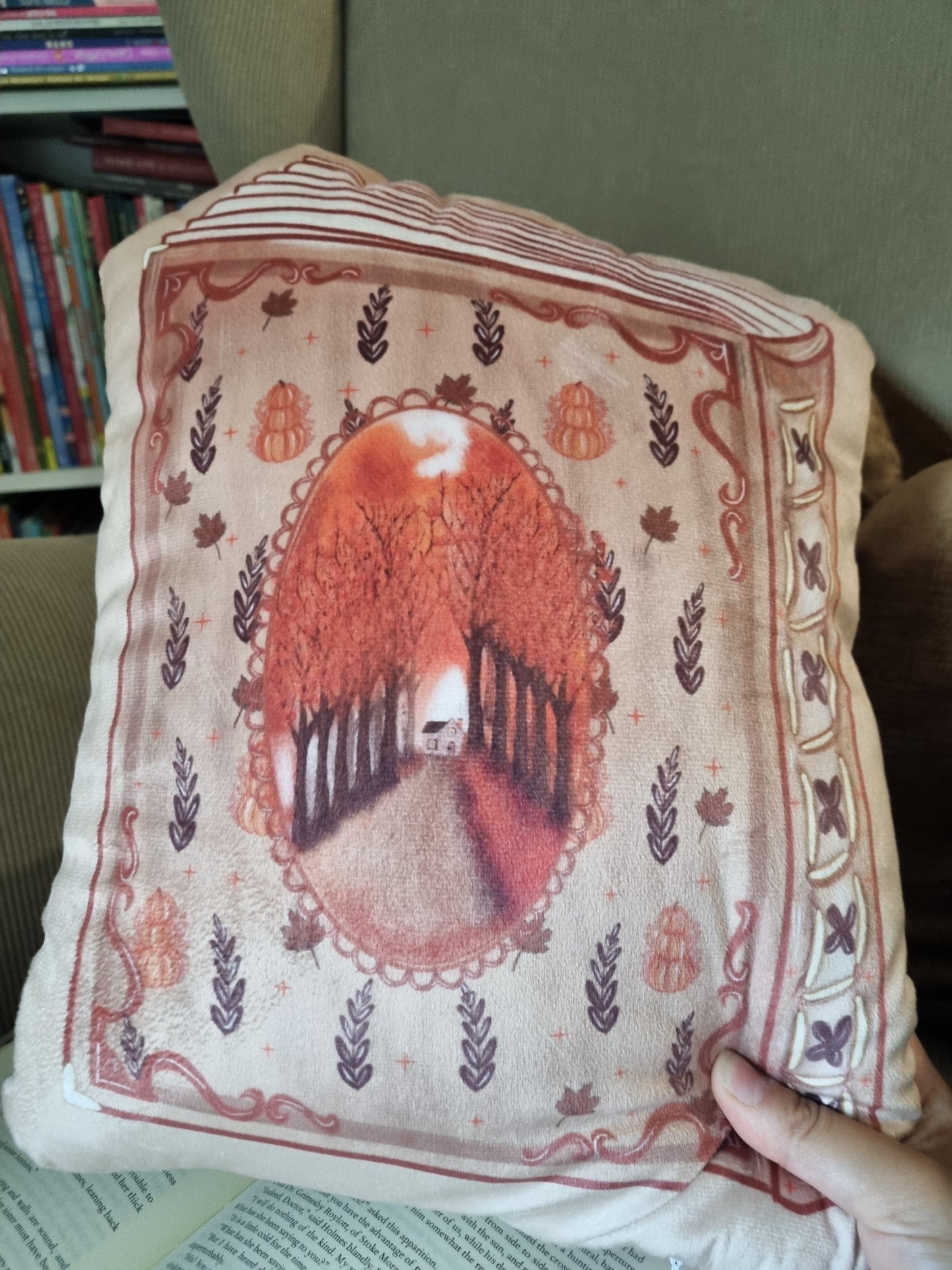 Coussin illustré Autumn Reader