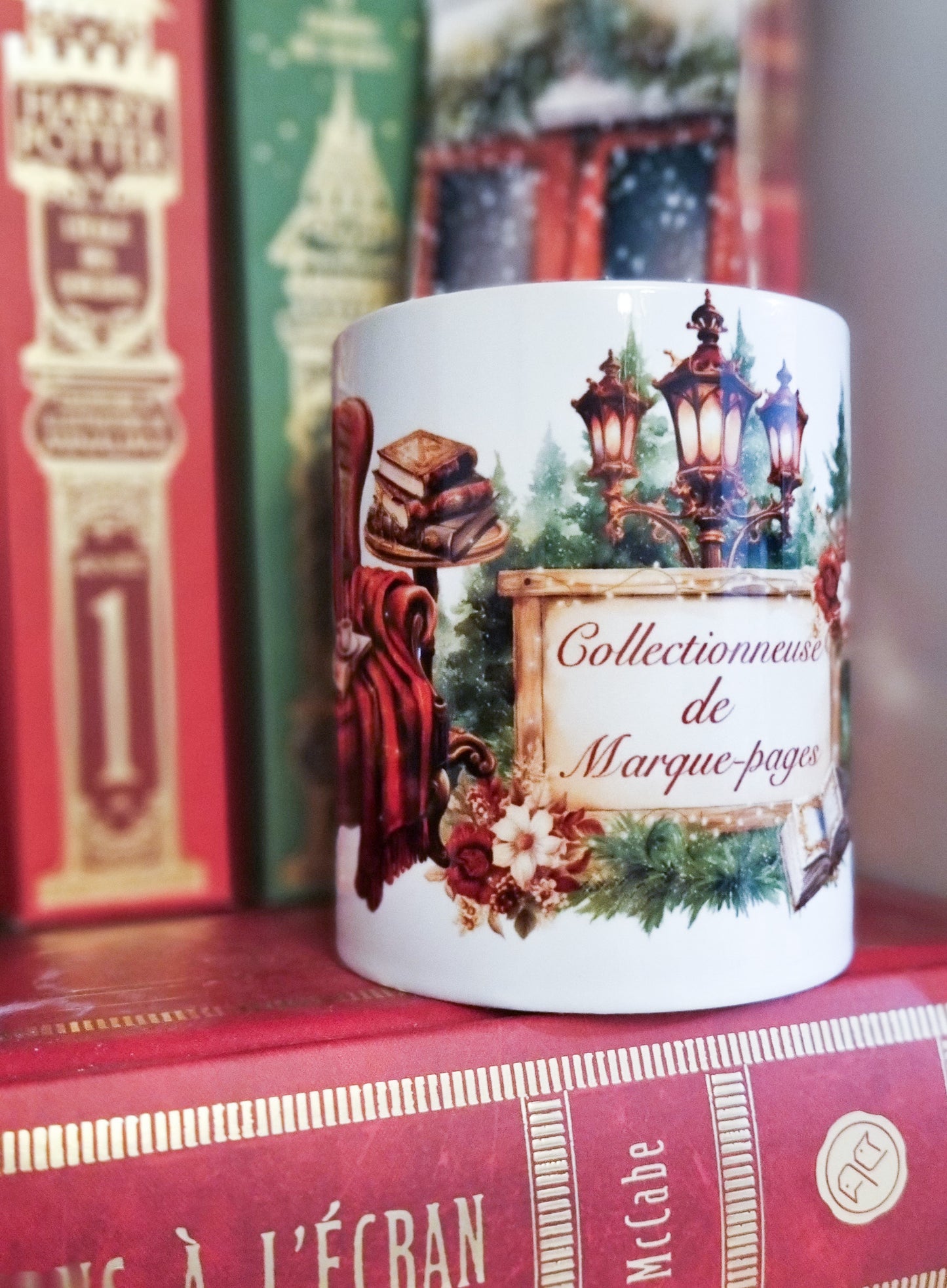 Pot en céramique-Collectionneuse de marque-pages version Hiver-EDITION LIMITEE
