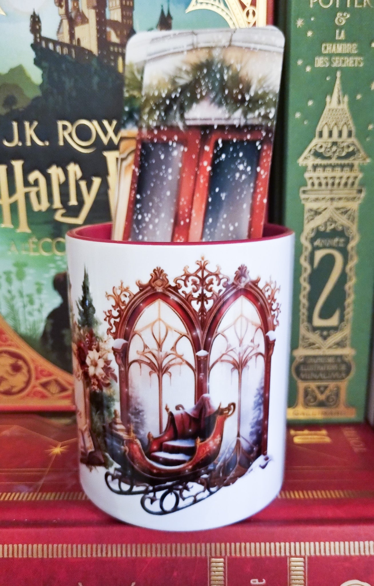 Pot en céramique-Collectionneuse de marque-pages version Hiver-EDITION LIMITEE