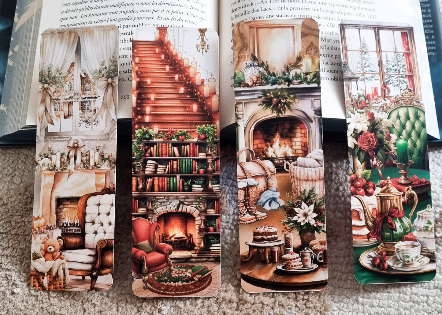 Set de 4 marque-pages-Derrière les portes