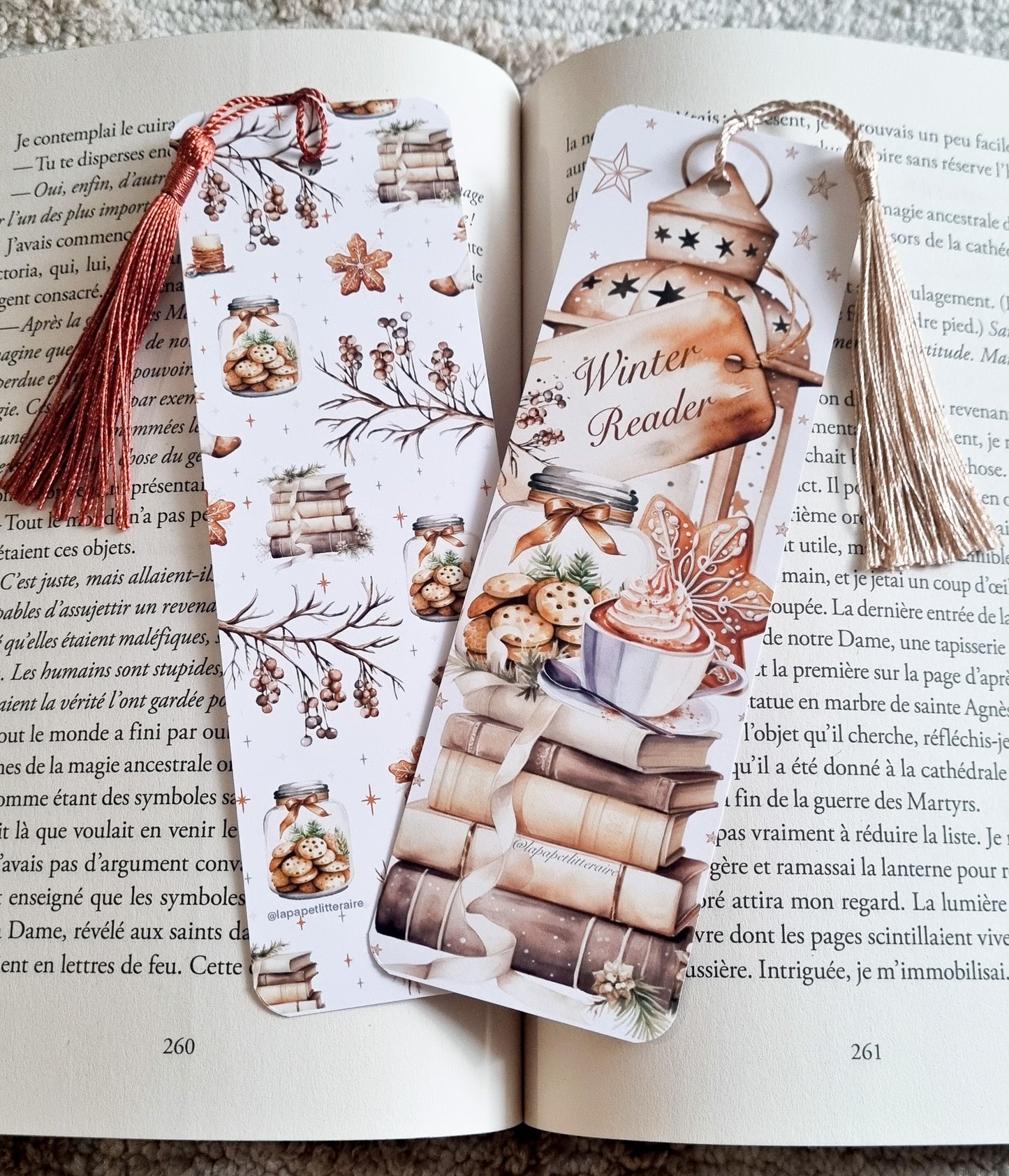 Duo de Marque-page d'hiver-Winter Reader