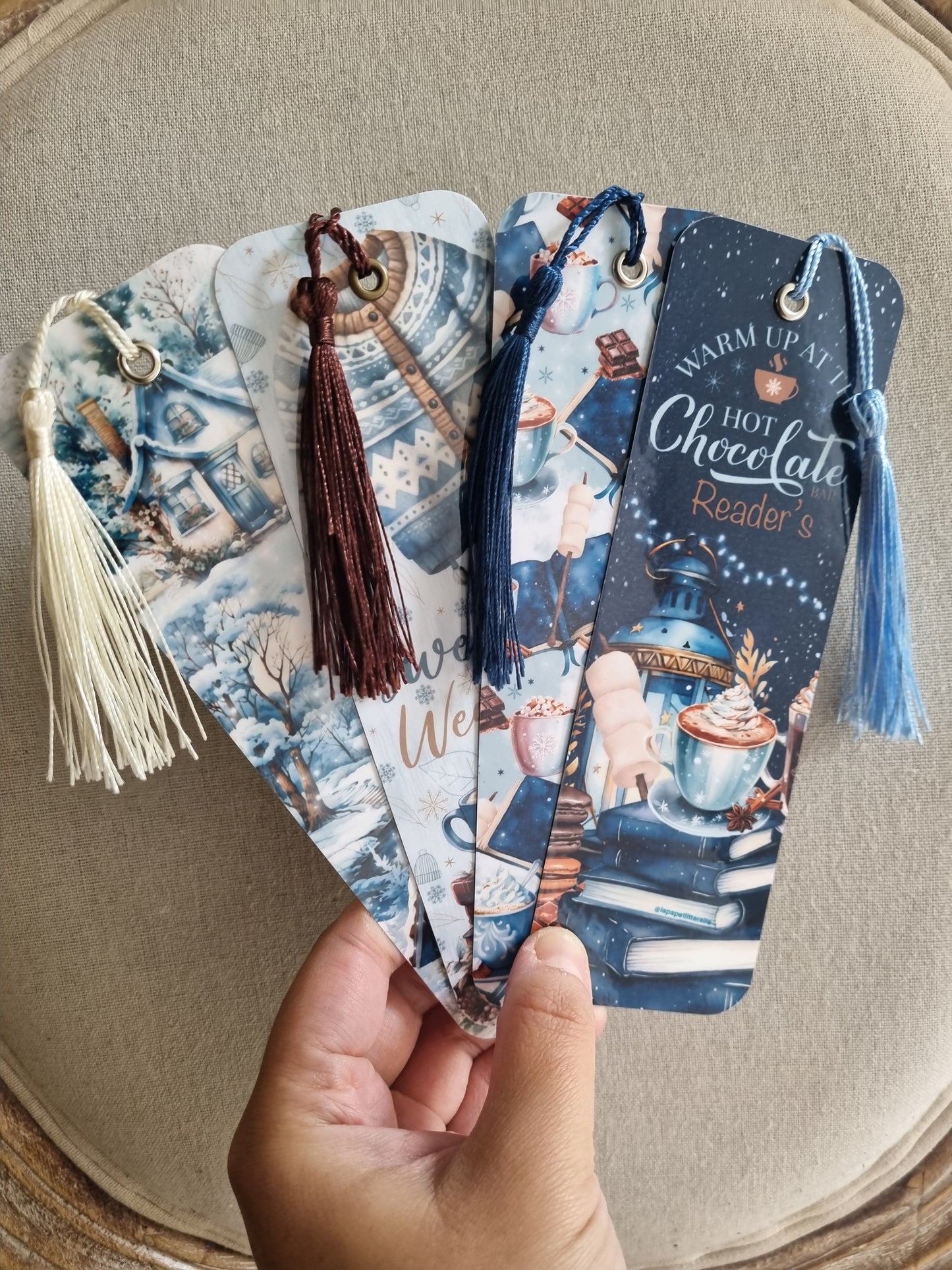 Set de 4 marque-pages-Sweater weather & Hot chocolate