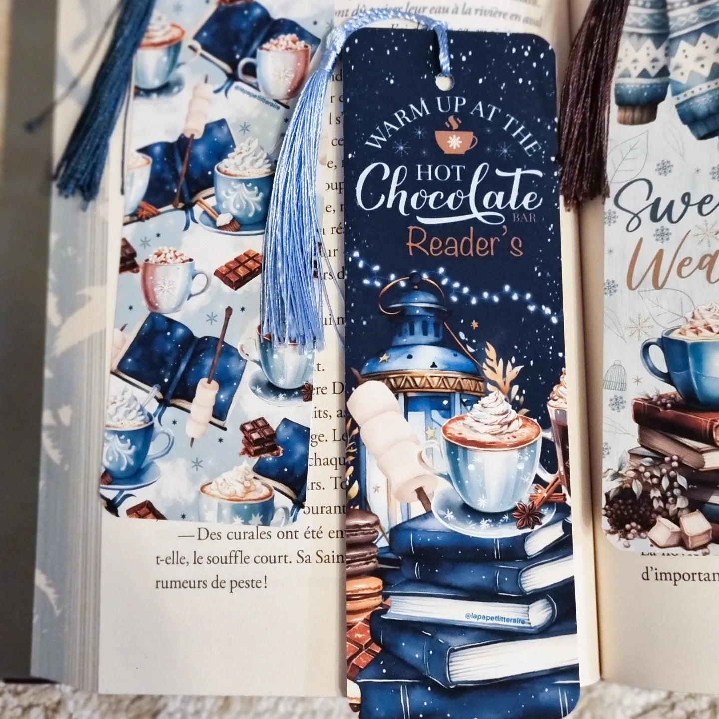 Set de 4 marque-pages-Sweater weather & Hot chocolate