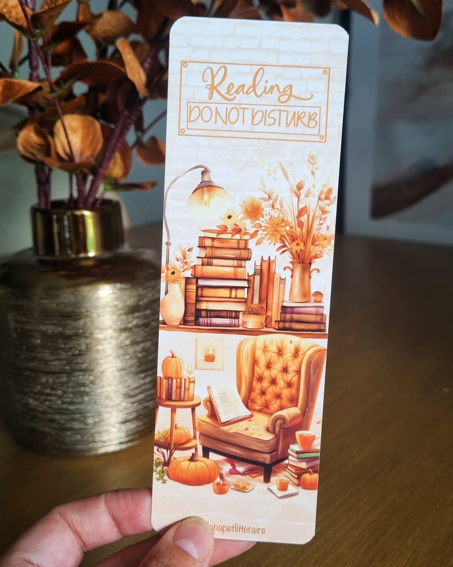 Marque-page d'automne-Reading do not disturb