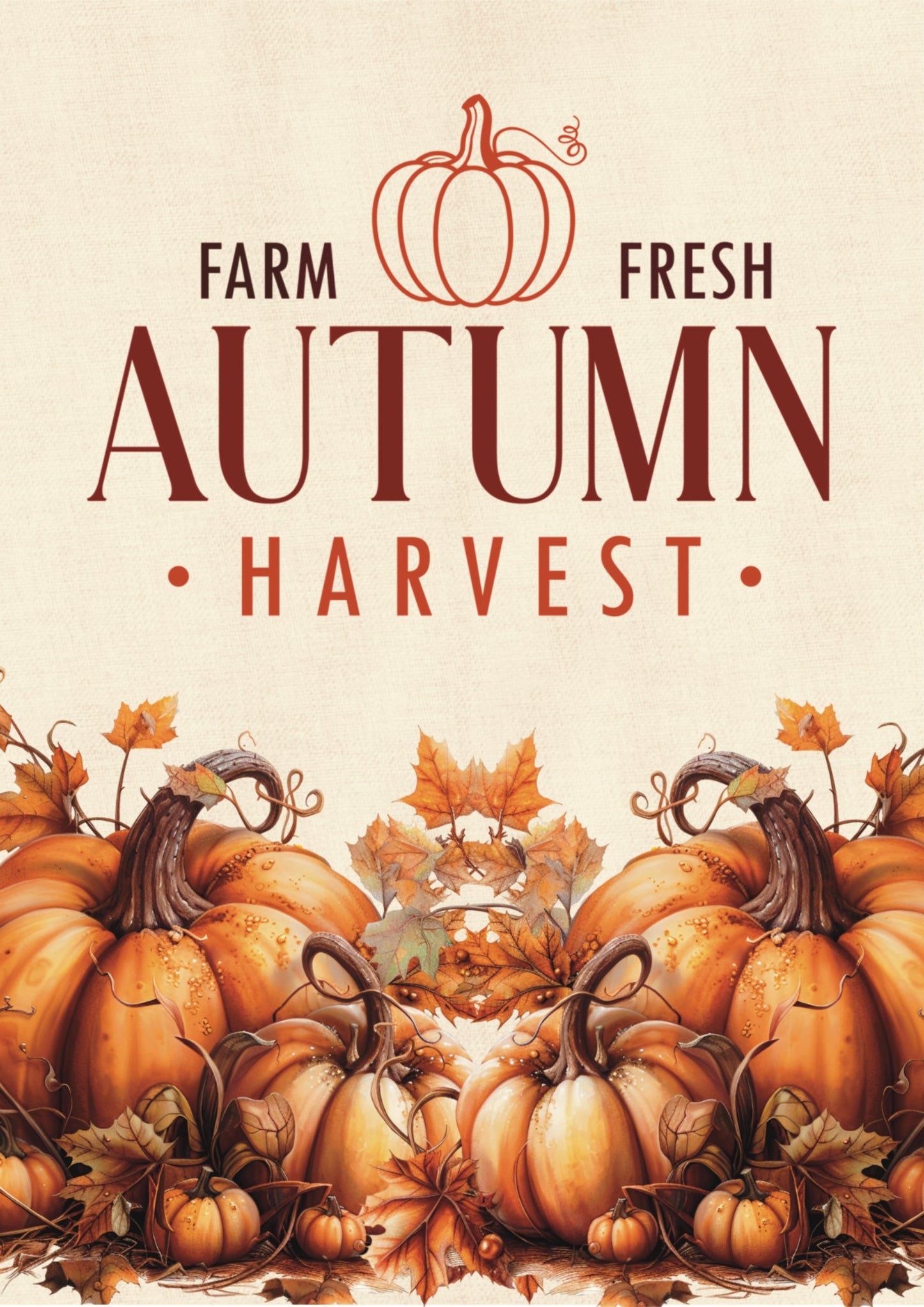 Affiche citrouilles - Autumn Harvest - La Papet' Littéraire