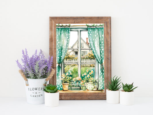 Affiche Fenêtre sur jardin - La Papet' Littéraire