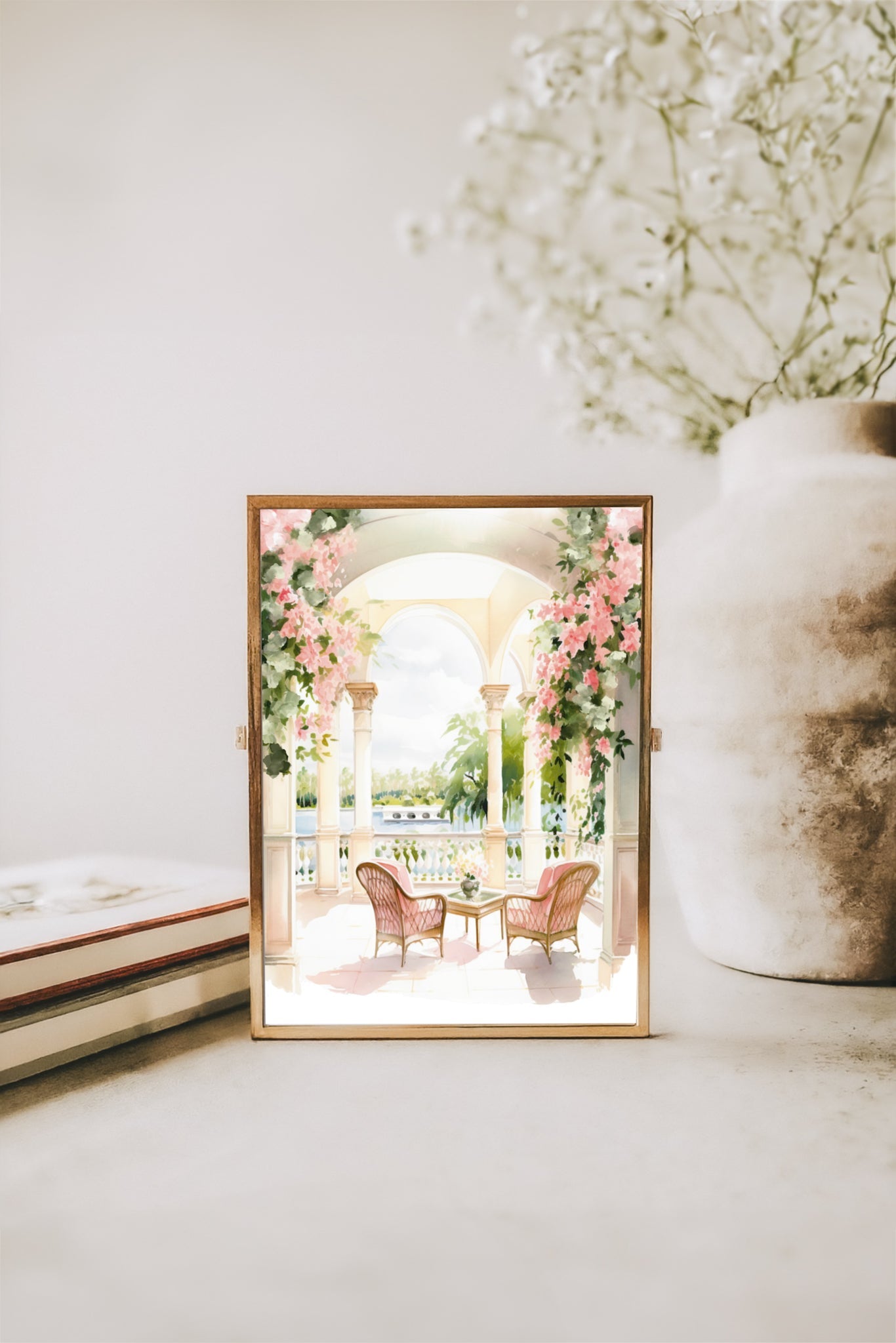 Affiche Terrasse en fleurs - La Papet' Littéraire