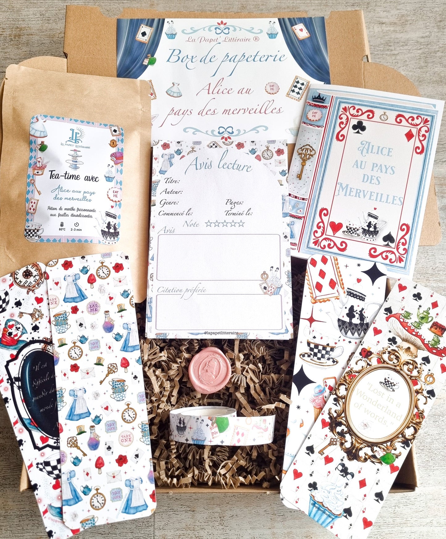 Box Littér'Art Alice aux pays des merveilles-Edition limitée - La Papet' Littéraire