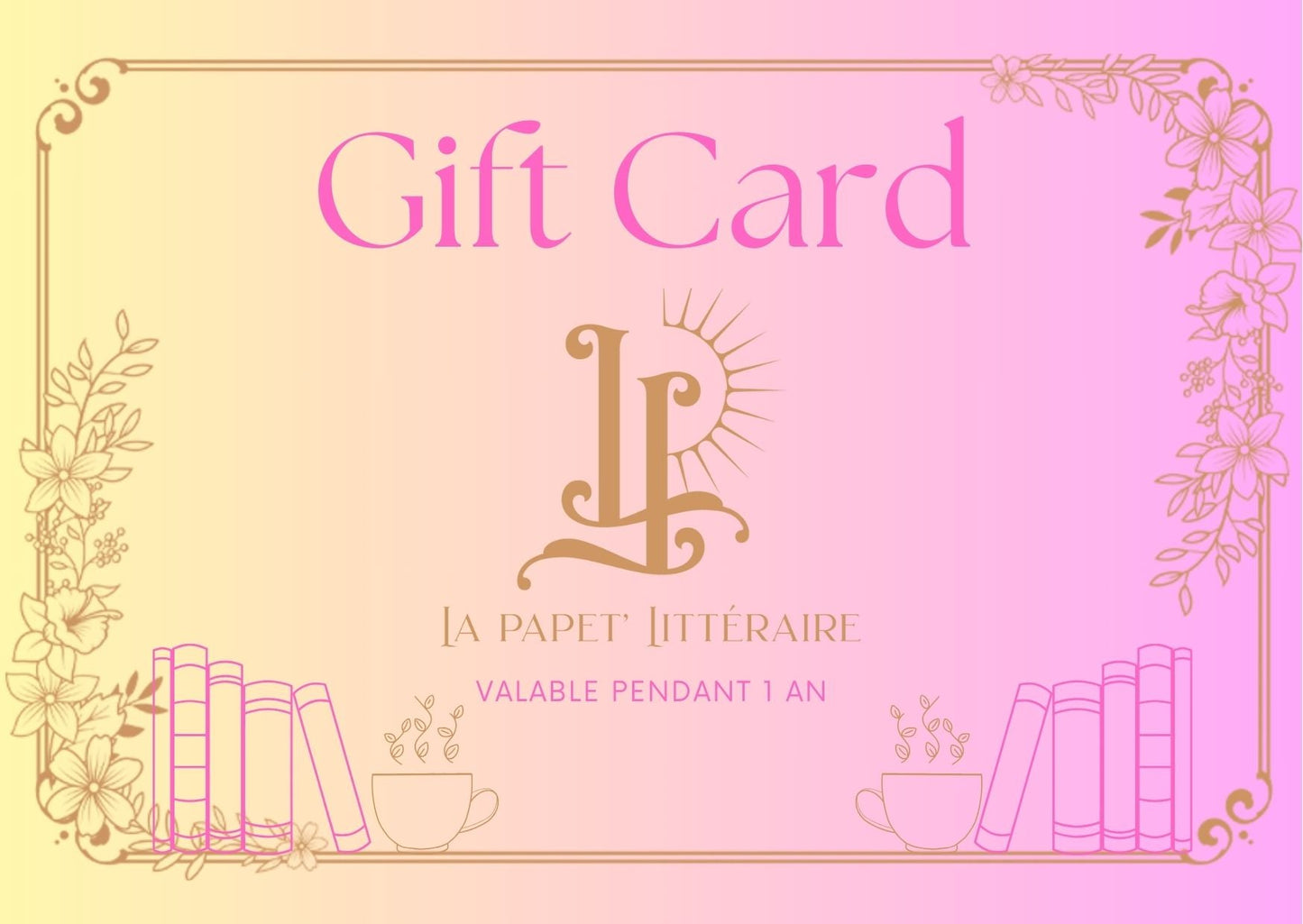 Carte cadeau La Papet' Littéraire - La Papet' Littéraire