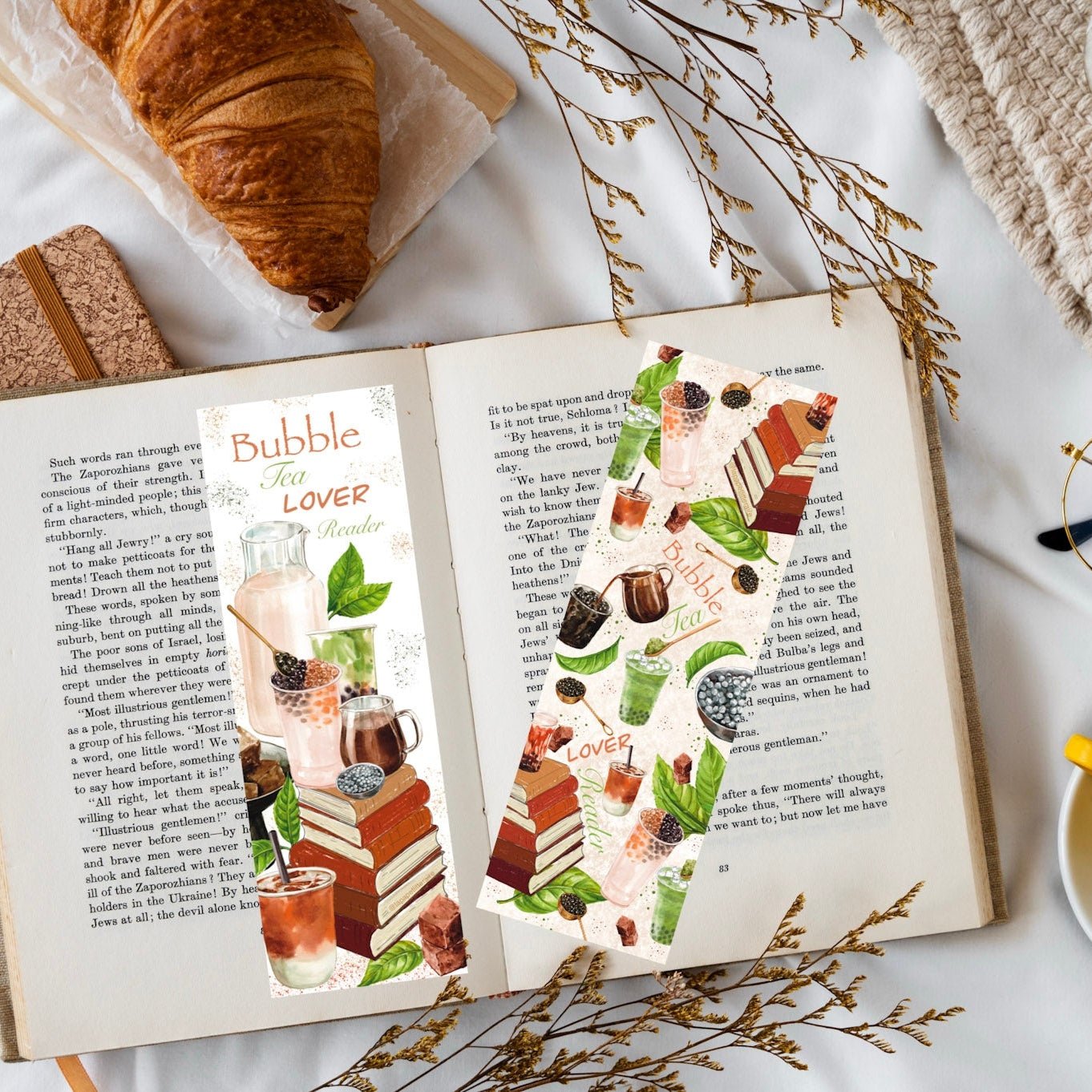Duo de marque - pages Bubble Tea Lover Reader - La Papet' Littéraire