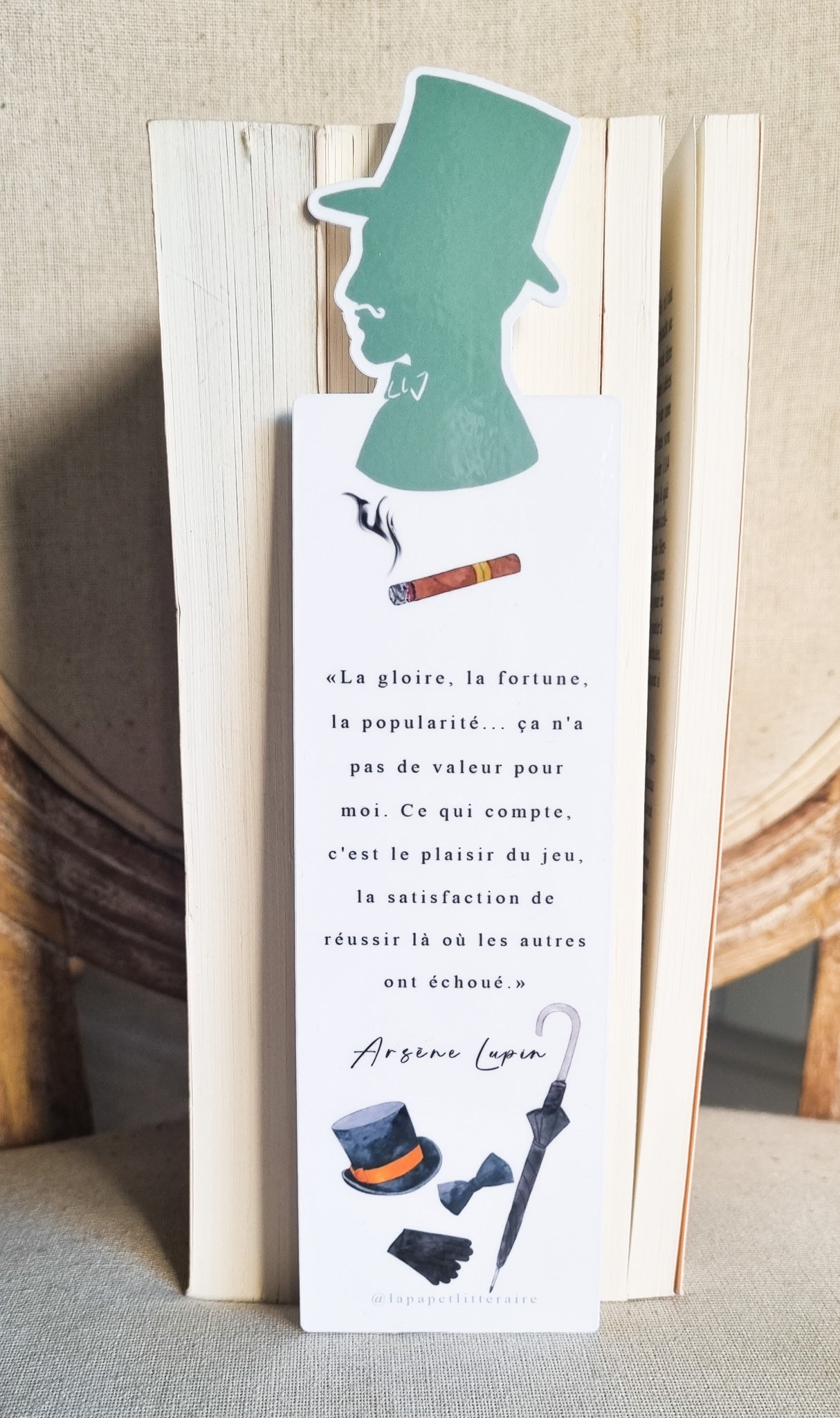 Marque-page citation-Arsène Lupin - La Papet' Littéraire
