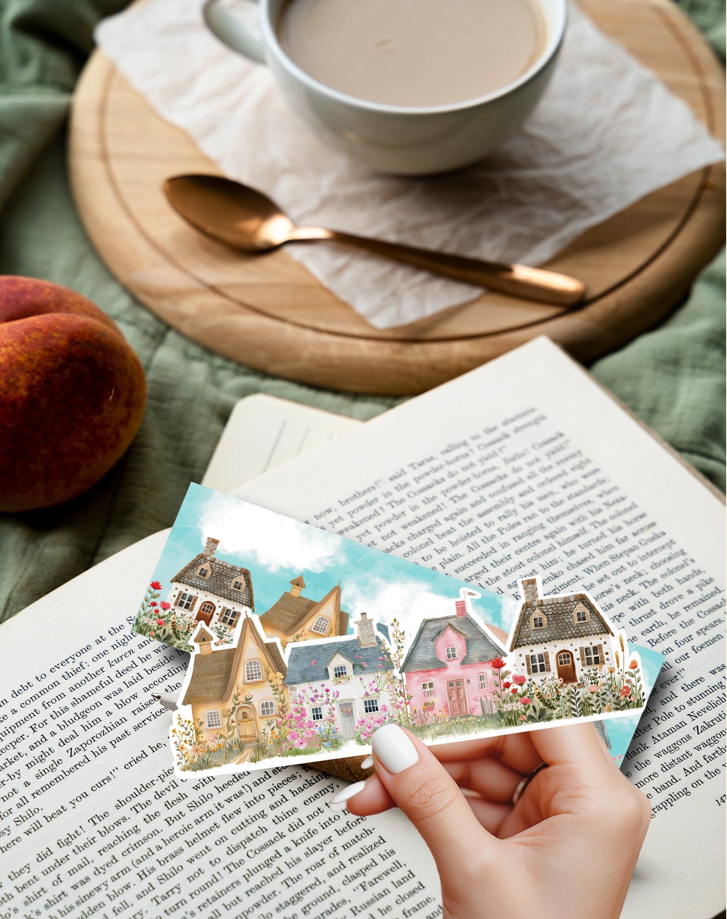Marque - page découpé Cottage Fleuris – Papeterie cottage printanière - La Papet' Littéraire