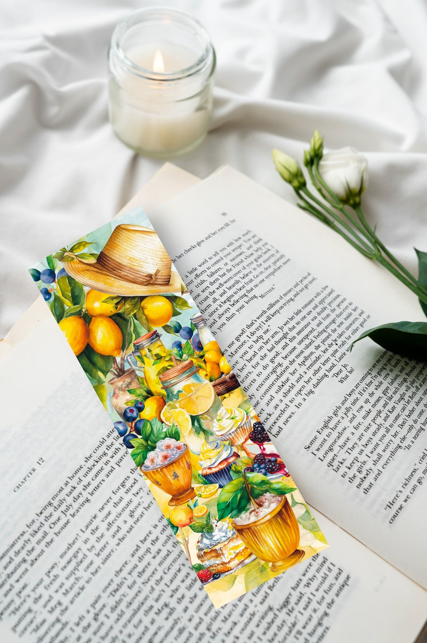 Marque - page été Gourmandises de citrons - La Papet' Littéraire
