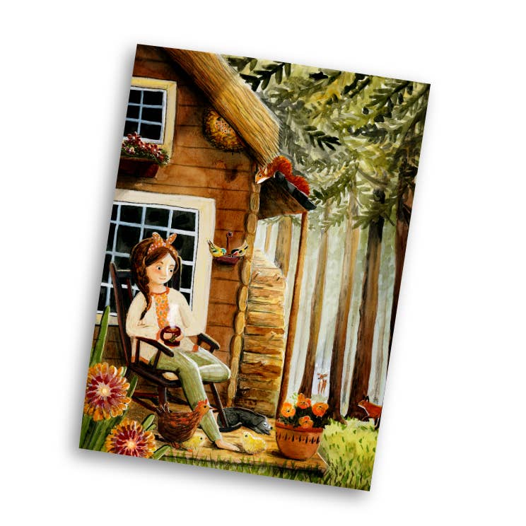 Carte illustrée-Home in the woods-Esther Bennink