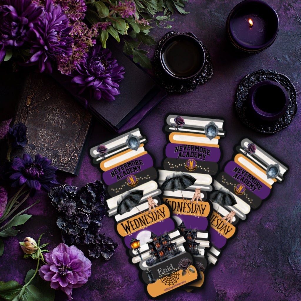 Papeterie Wednesday Addams – Marque-pages, Affiches & Cartes inspirés de Nevermore