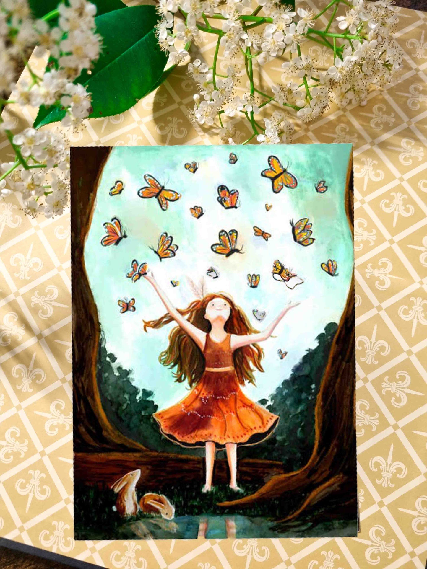 Carte illustrée-Butterfly dance-Esther Bennink