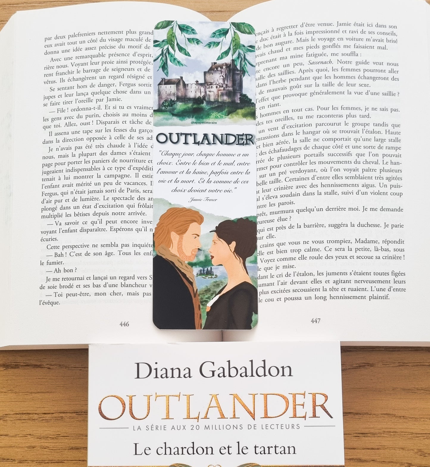 Marque-page Outlander-Jamie et Claire