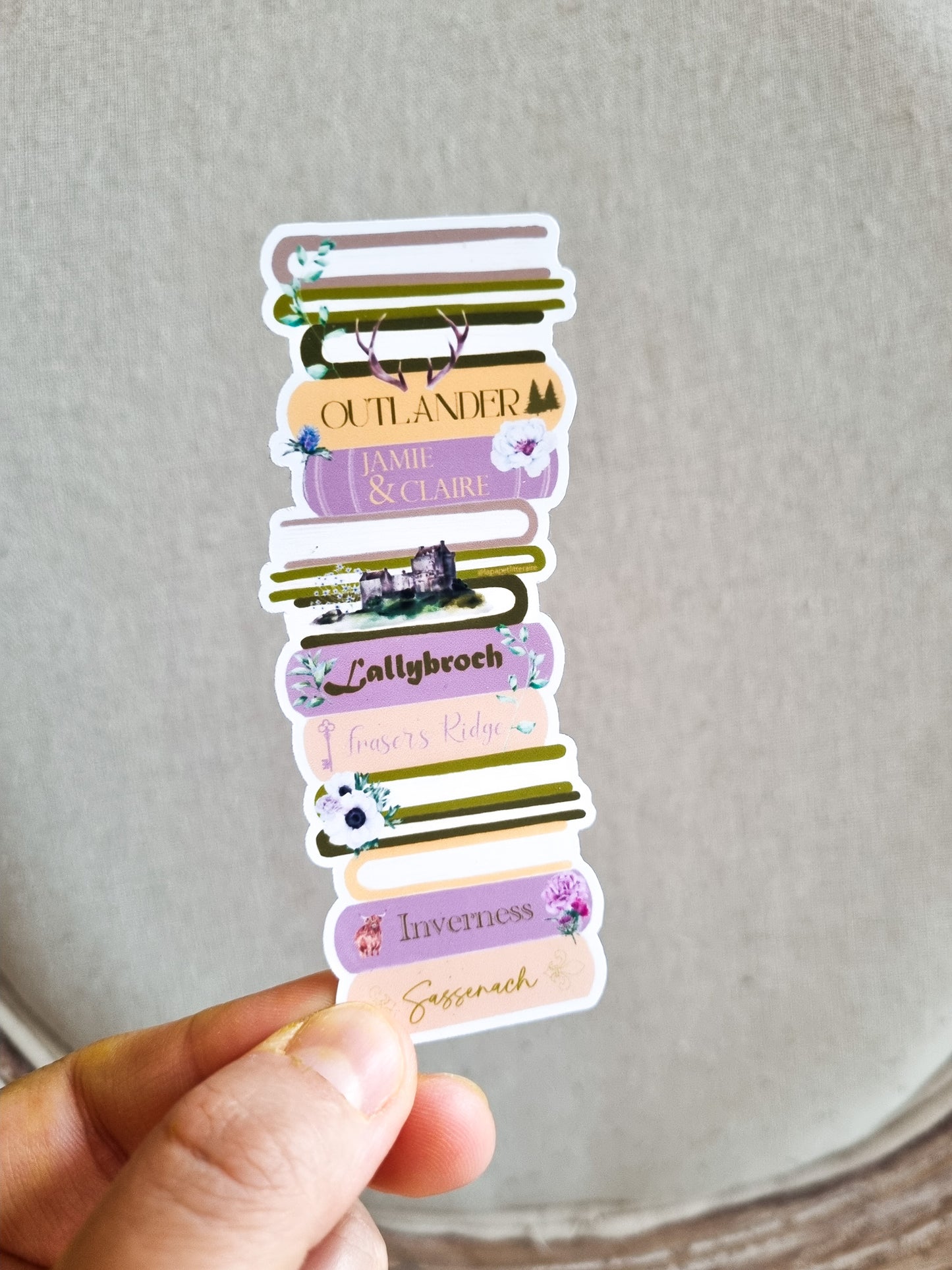 Stickers Piles de livres : Bridgerton, Anne de Green Gables, Outlander, Gilmore Girls, Friends
