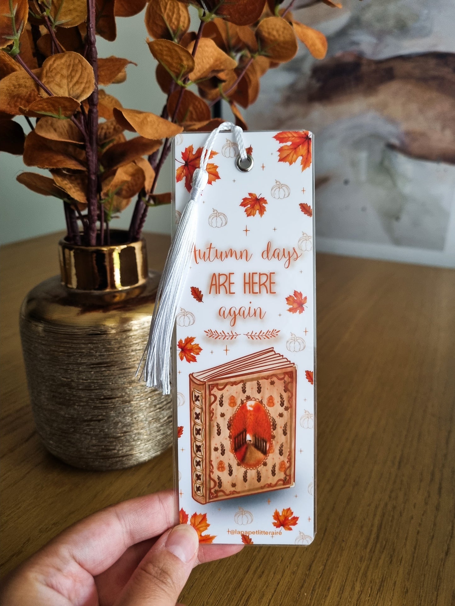 Marque-page livre-Autumn days are here again