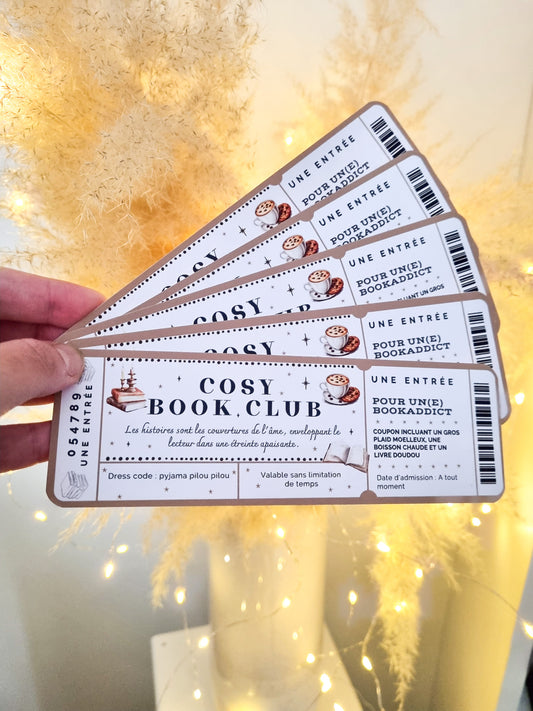 Marque-page Ticket d'entrée Cosy Book Club