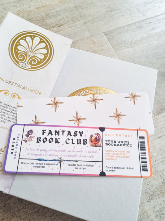 Marque-page Ticket d'entrée  Fantasy Book Club