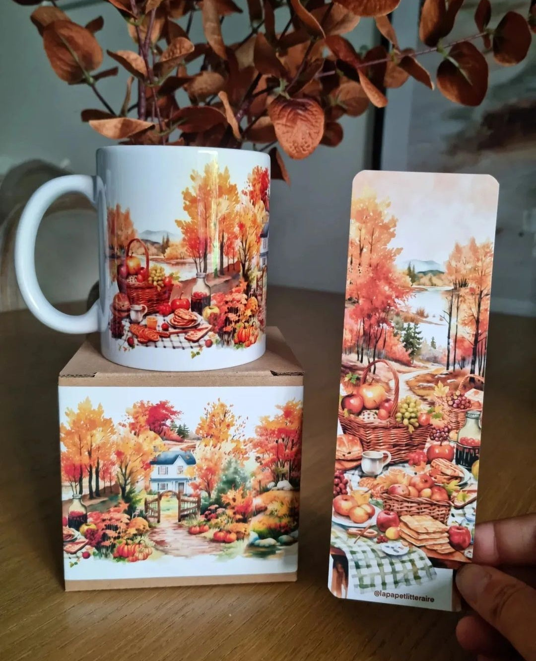 Pack Mug/Marque-page d'automne-Brunch sous les érables
