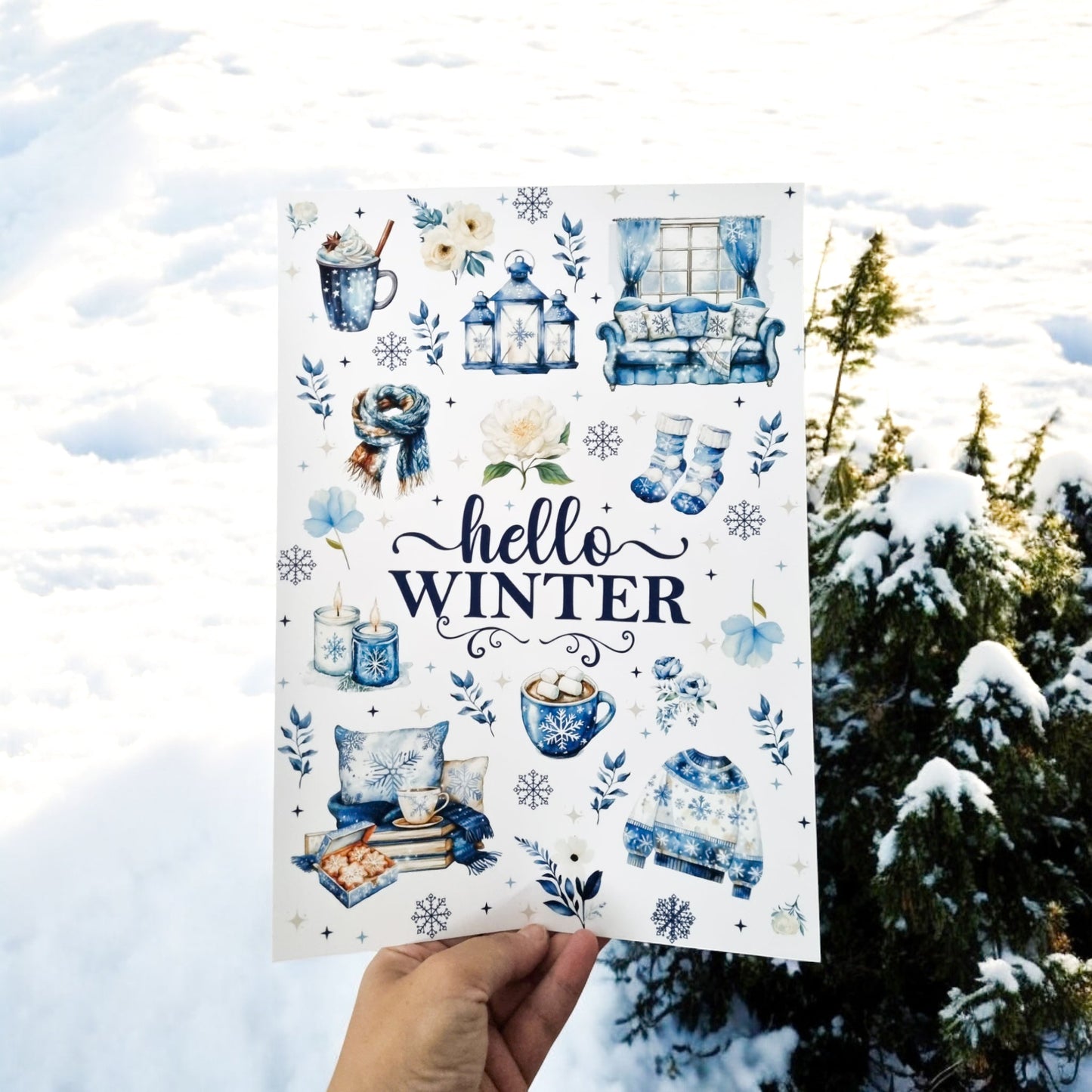 Affiche Hello Winter - La Papet' Littéraire