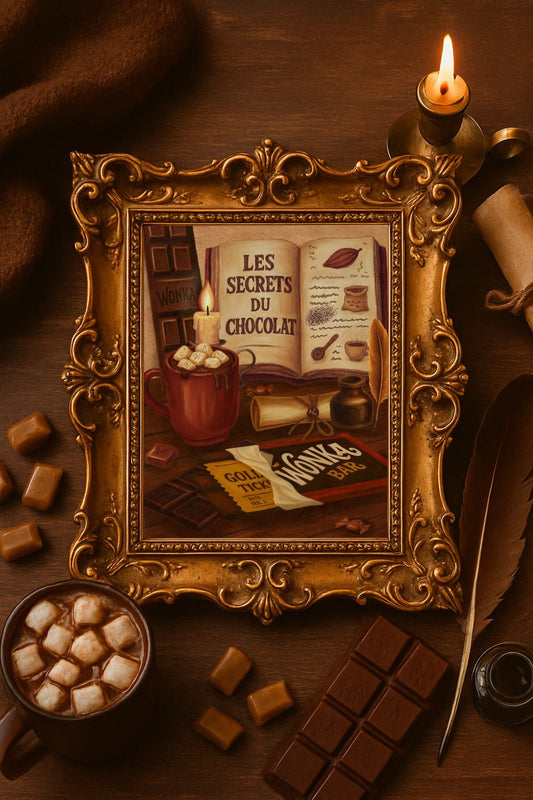 Affiche Illustrée "Les Secrets du Chocolat" - Formats A4, A5, A6 - La Papet' Littéraire