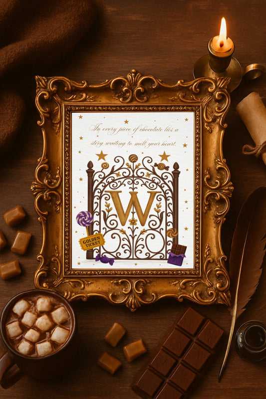 Affiche "In Every Piece of Chocolate" | Déco Murale Wonka A4, A5, A6 - La Papet' Littéraire