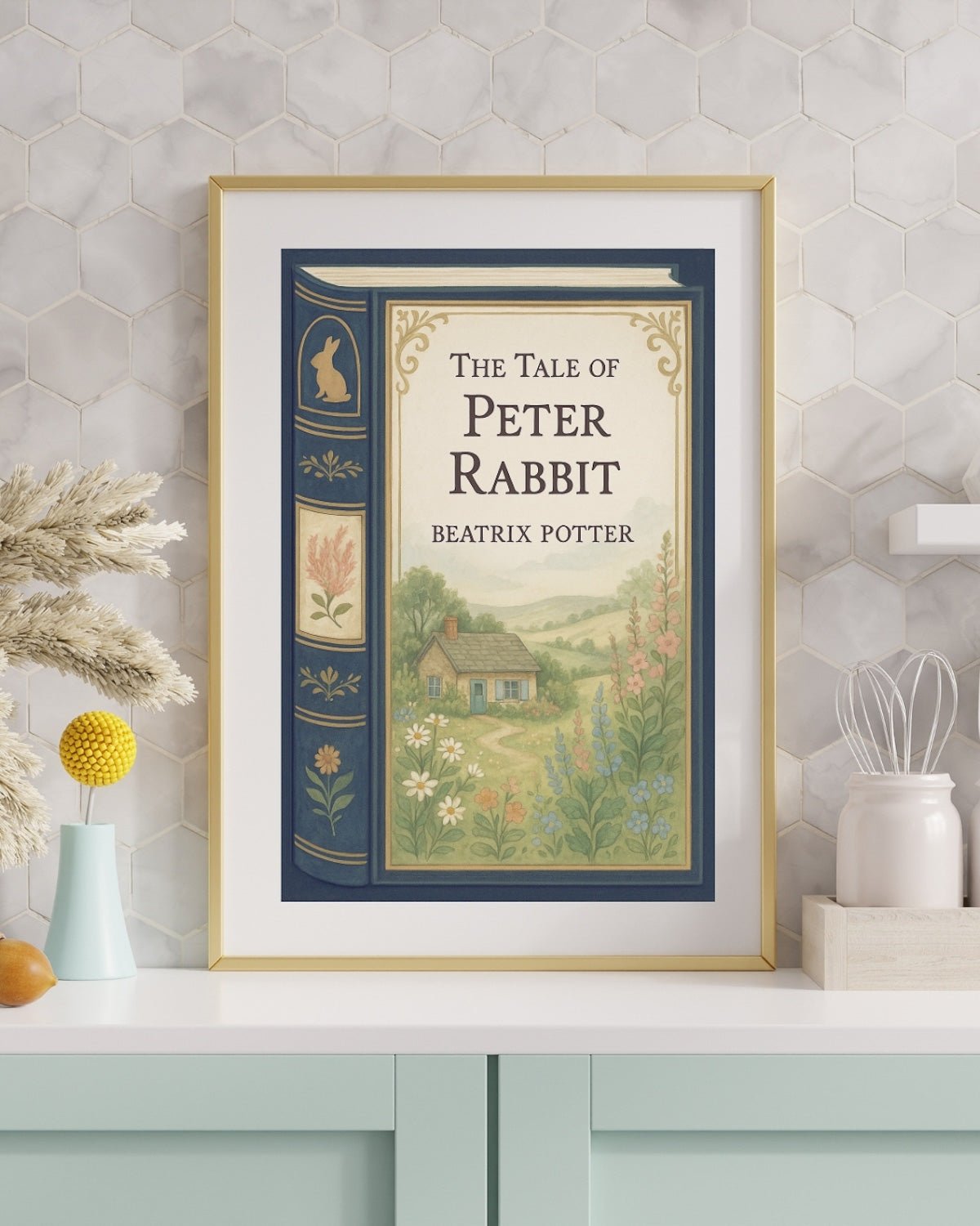 Affiche Pierre Lapin– Couverture illustrée Beatrix Potter - La Papet' Littéraire