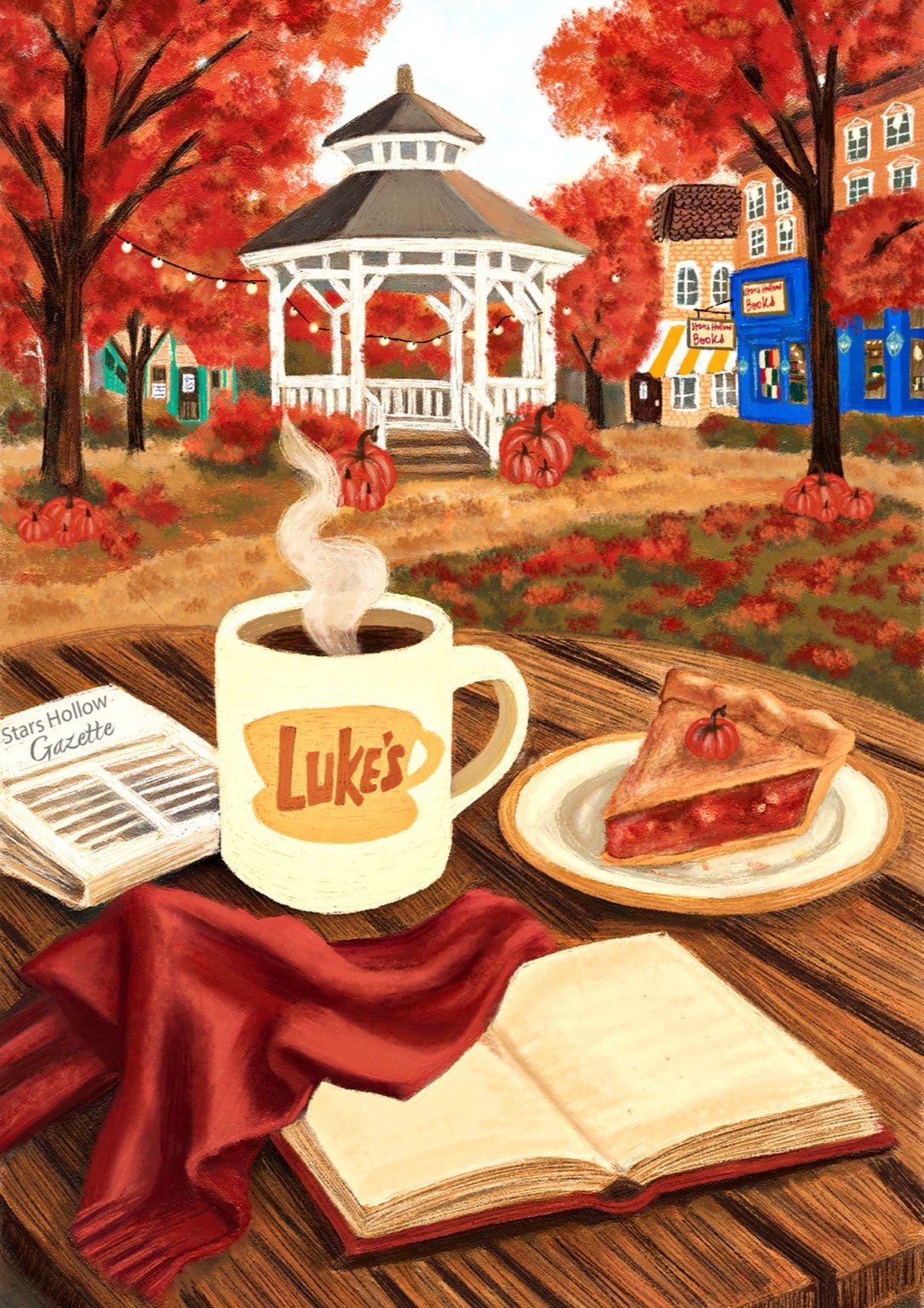 Affiches et carte – Luke’s Café & Kiosque à Stars Hollow - La Papet' Littéraire