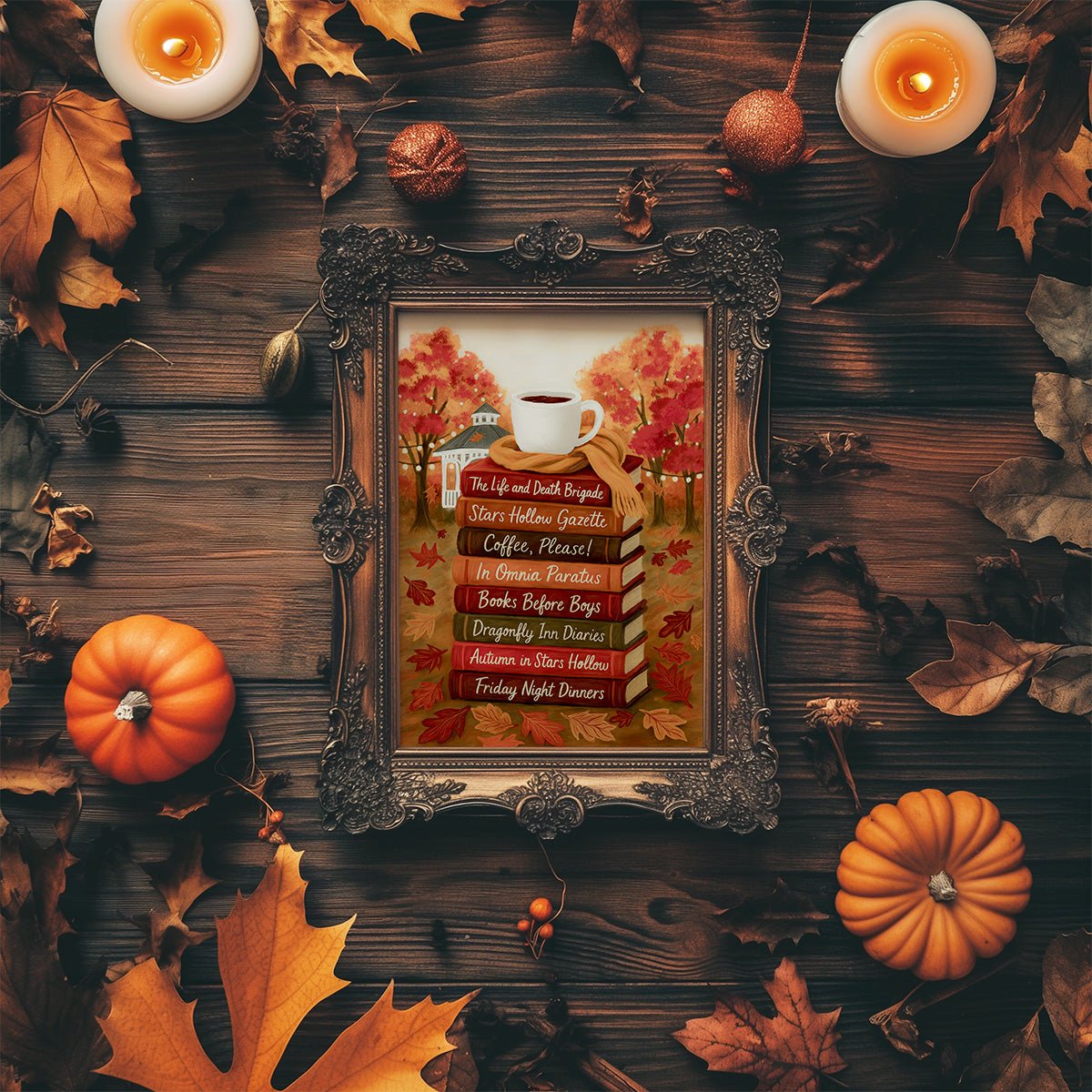 Affiches et carte – Pile de Livres Gilmore Girls & Gazebo - La Papet' Littéraire