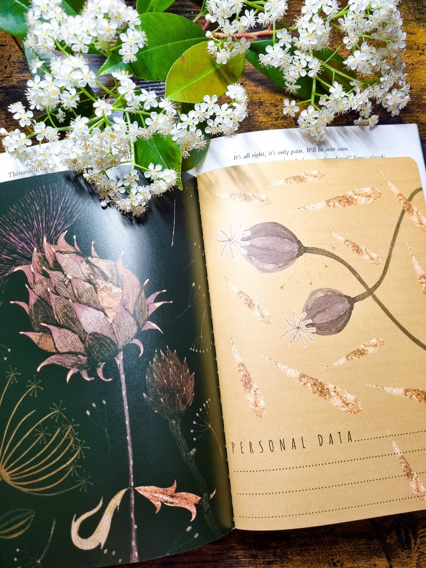 Carnet A5-Nocturne floraison - La Papet' Littéraire