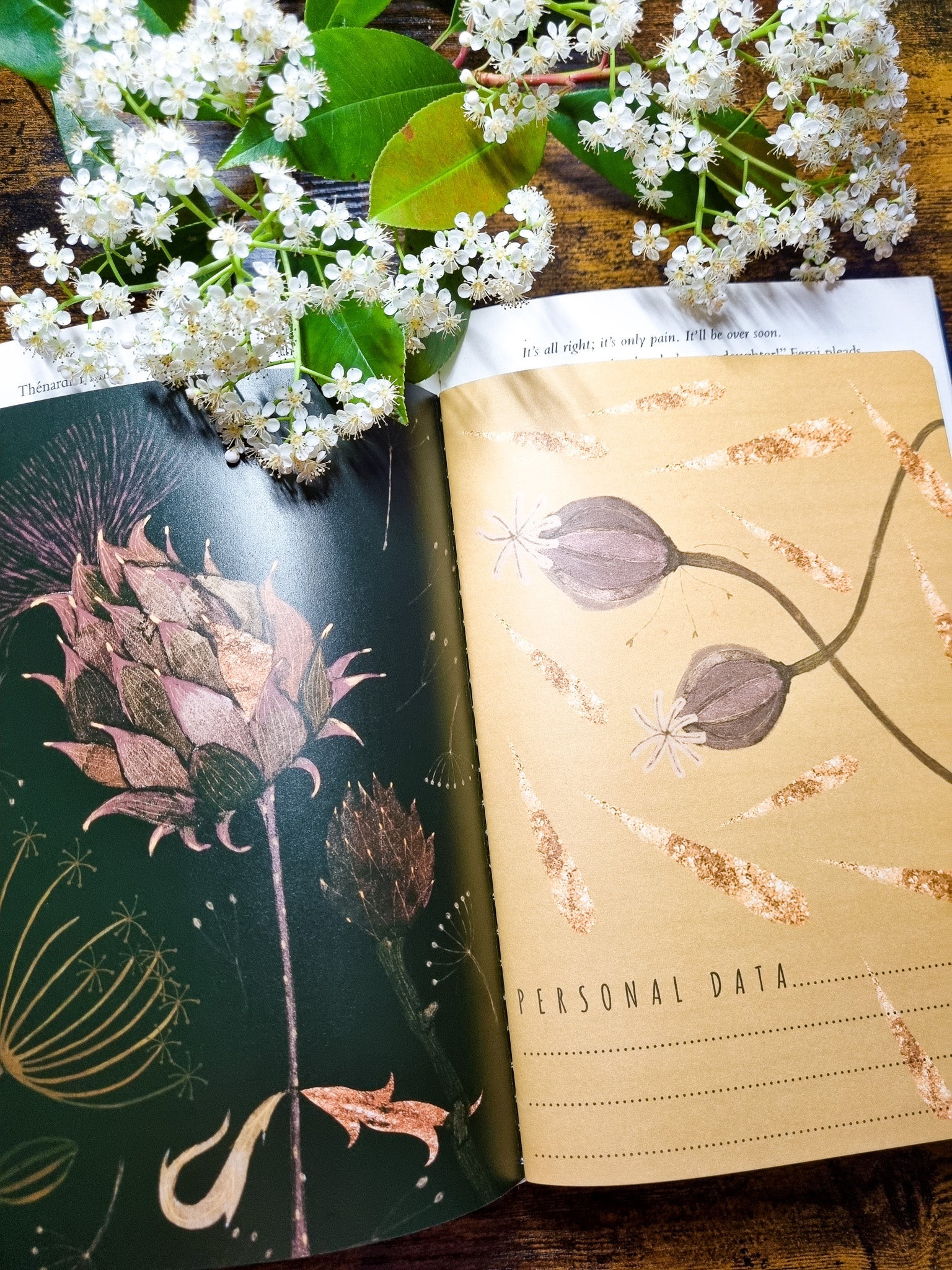 Carnet A5-Nocturne floraison - La Papet' Littéraire