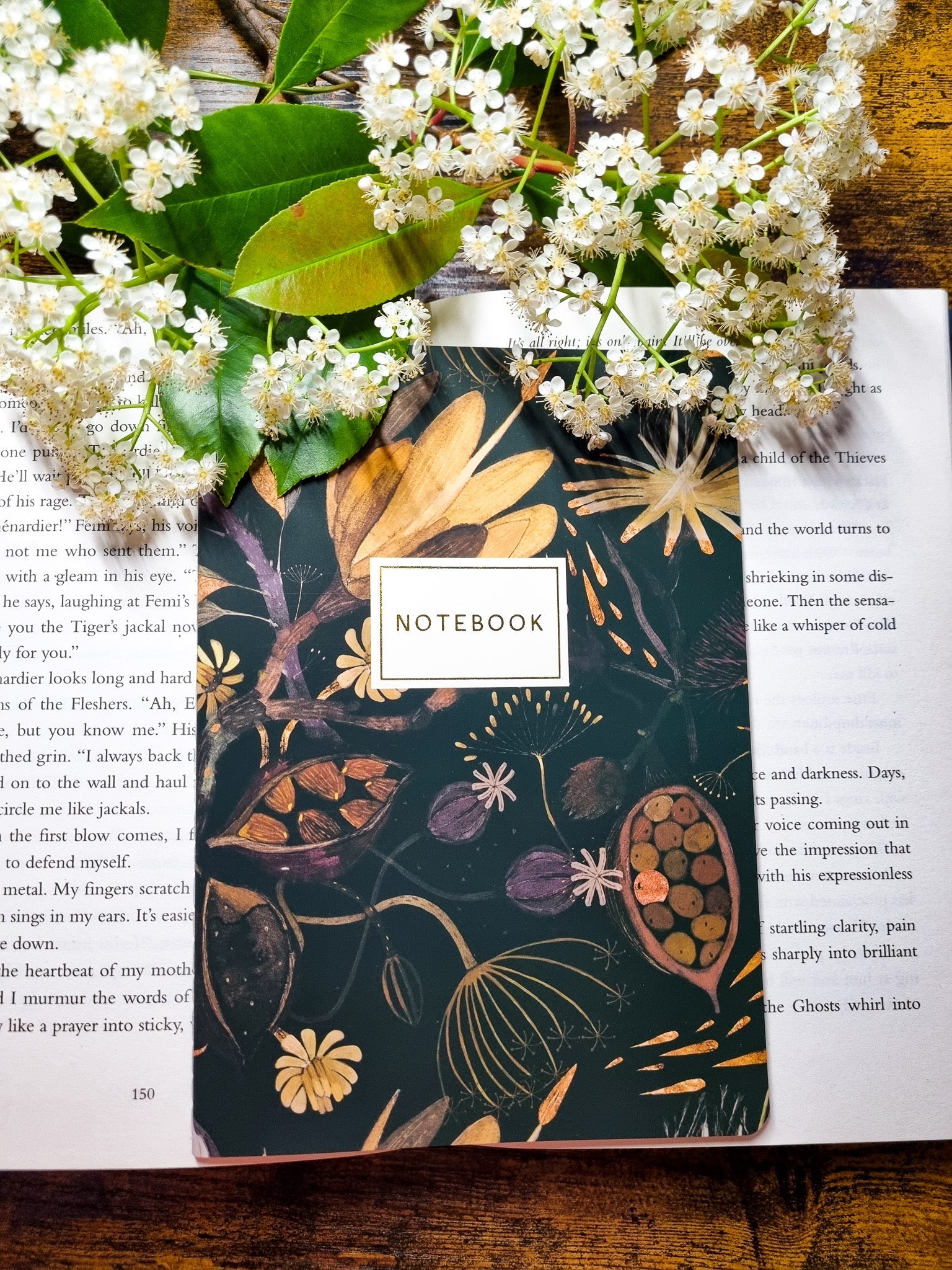 Carnet A5-Nocturne floraison - La Papet' Littéraire