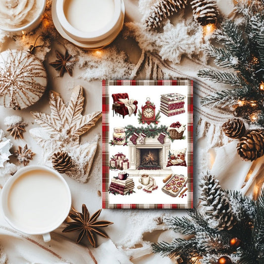 Carte & affiche hiver – Au Coin du Feu | Décoration murale & papeterie cosy - La Papet' Littéraire