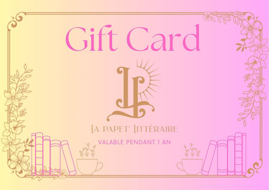 Carte cadeau La Papet' Littéraire - La Papet' Littéraire