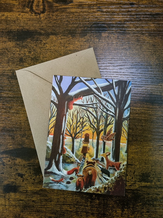 Carte illustrée - Whisperer of the woods - Esther Bennink - La Papet' Littéraire