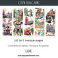Lot 5 marque - pages été villes du monde – Lot illustré City Escape - La Papet' Littéraire