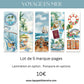 Lot 5 marque - pages été – Voyage en mer, illustrations marines | Papeterie littéraire - La Papet' Littéraire