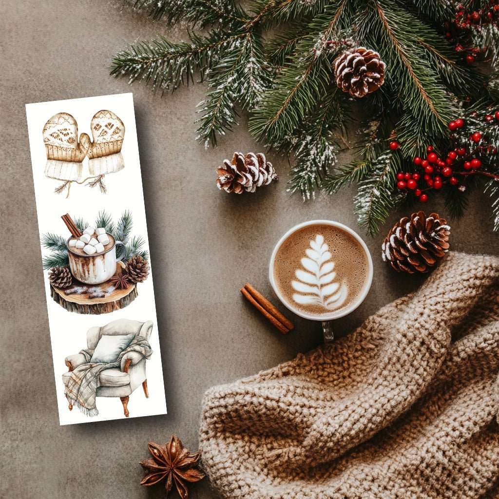 Lot de 3 marque - pages hiver cosy – Collection Cocooning Lecture - La Papet' Littéraire