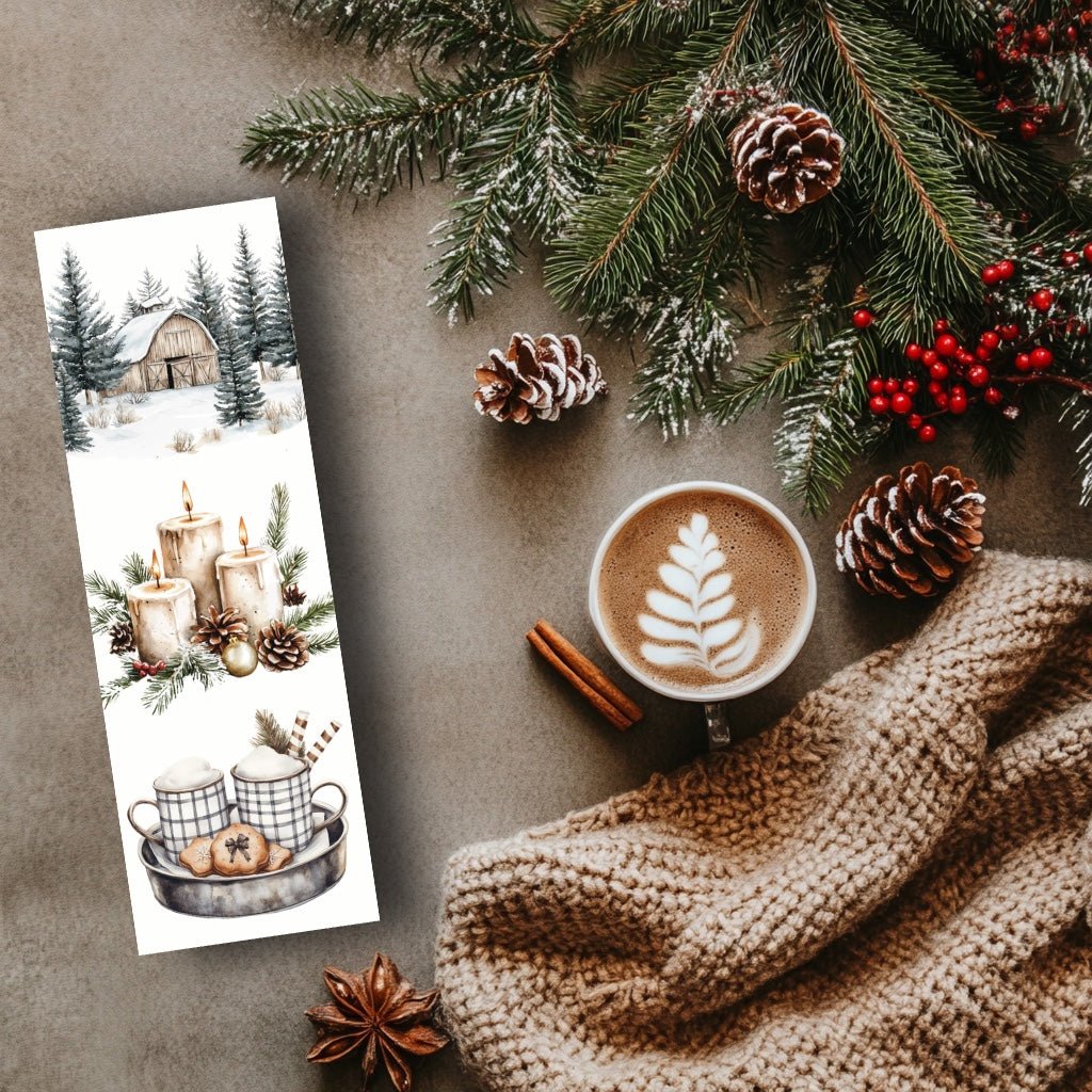 Lot de 3 marque - pages hiver cosy – Collection Cocooning Lecture - La Papet' Littéraire